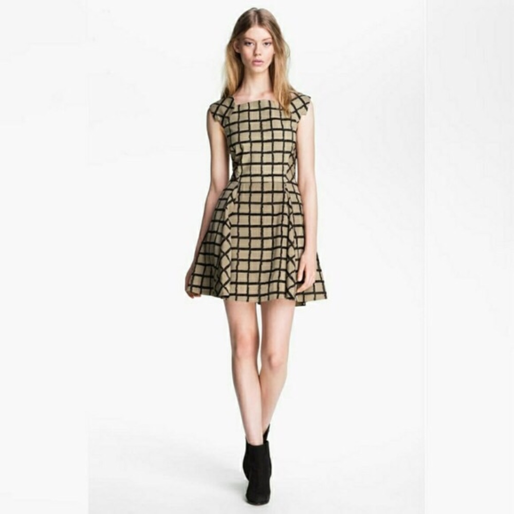 Rag & Bone Lori Windowpane Check Fit & Flair Dress - image 2